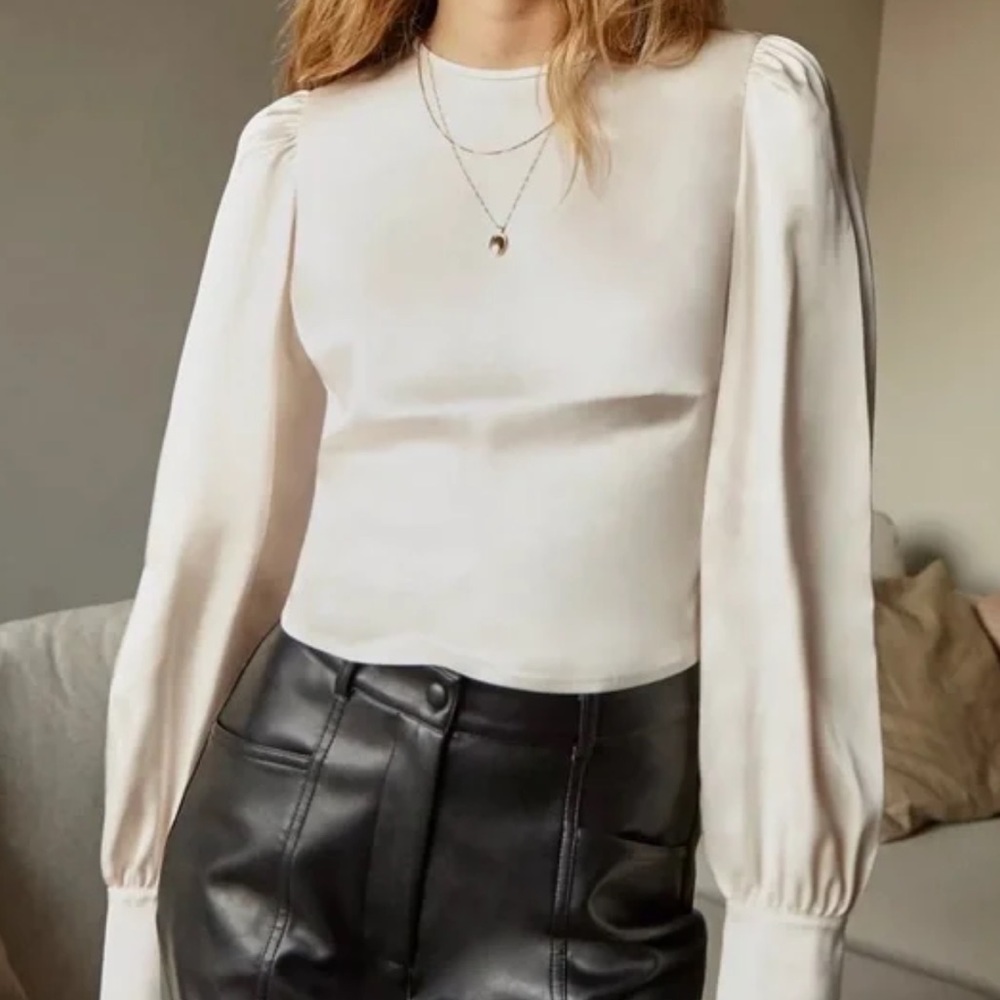 Aritzia Cream Blouse